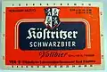 Etikett Köstritzer Schwarzbier (DDR)