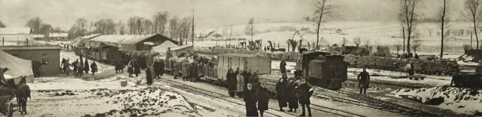 Umladebahnhof Iżykowice von Lokomotivfeldbahn auf Pferdefeldbahn