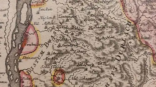 Karten-Ausschnitt[29] von Johann Baptist Homann (1718) (Klemmbach rechts vom Rhein)
