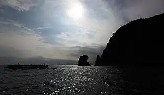 Felsenküste auf der Insel Geojedo