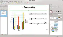 Bildschirmfoto von KPresenter