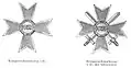 Kriegsverdienstkreuz I. Klasse mit und ohne Schwerter, wie es ab 1957 getragen wurde