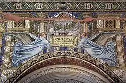 Widmungstafel für Wilhelm&nbsp;I. über dem Eingangsportal