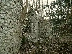 Mauerreste des Unterkunftsblocks 4 (2019)