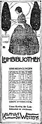 Anzeige für die Leihbibliothek, 1907