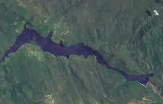 Satellitenaufnahme der Kafue-Talsperre