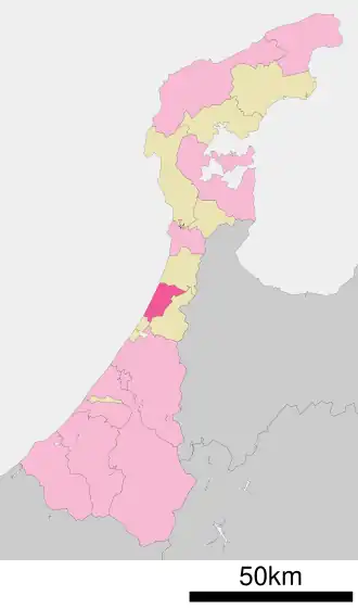 Lage Kahokus in der Präfektur