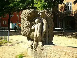 Eckskulptur auf dem Blågårds Plads, Nørrebro, Kopenhagen, 1916
