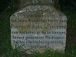 Der Gedenkstein zur Kaisereiche