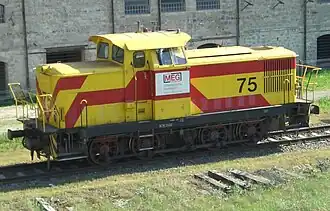 345 375-0 (MEG-Lok 75)[2] in Rüdersdorf bei Berlin