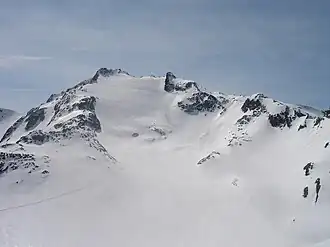 Nordflanke des Kaltenberges mit Skispuren