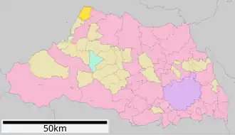 Lage Kamisatos in der Präfektur