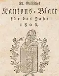 Darstellung im Kantons-Blatt von 1806