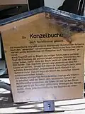 Ehemalige Informationstafel an der Kanzelbuche