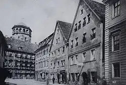 Gastwirtschaft Angermann und Wirtshaus Weißes Lamm in der Kanzleistraße, 1892 abgerissen