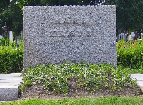 Das Grab von Karl Kraus auf dem Wiener Zentralfriedhof