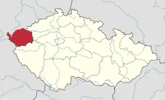 Lage von Karlovarský kraj in Tschechien (anklickbare Karte)