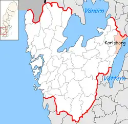 Lage der Gemeinde Karlsborg