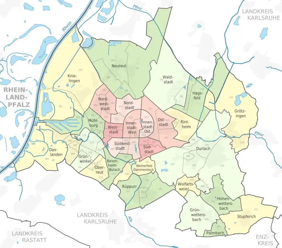 Karlsruher Stadtteile