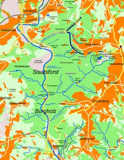 Karte des Staatsforst Burgholz