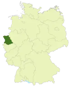 Gebiet der Landesliga Niederrhein