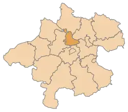 Lage des Bezirks Bezirk Eferding im Bundesland Oberösterreich (anklickbare Karte)
