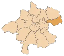 Lage des Bezirks Bezirk Perg im Bundesland Oberösterreich (anklickbare Karte)
