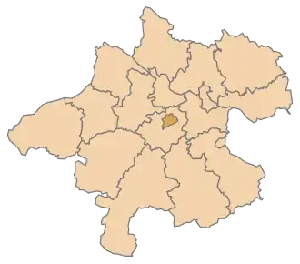 Lage des Bezirks Wels (Stadt) im Bundesland Oberösterreich (anklickbare Karte)