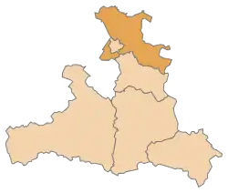 Lage des Bezirkes Salzburg-Umgebung im Land Salzburg