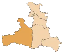 Lage des Bezirkes Zell am See im Land Salzburg