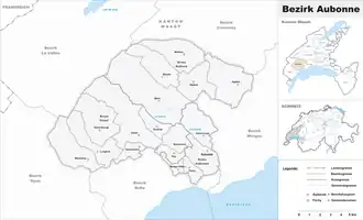 Karte von Bezirk Aubonne