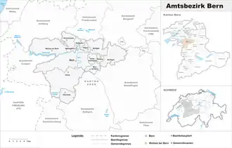 Karte von Amtsbezirk Bern