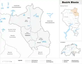 Karte von Bezirk Blenio