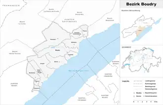 Karte von District de Boudry