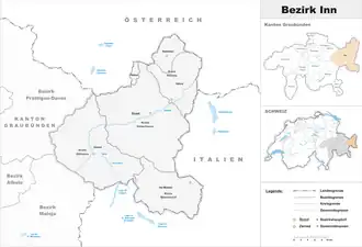 Karte von Bezirk Inn