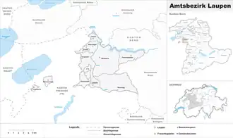 Karte von Amtsbezirk Laupen