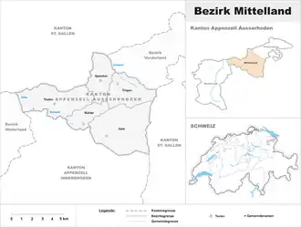 Karte von Bezirk Mittelland