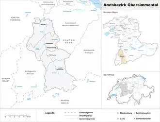 Karte von Amtsbezirk Obersimmental