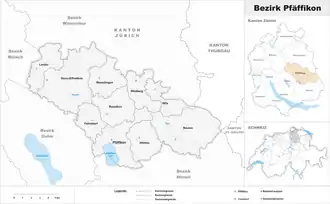 Karte von Bezirk Pfäffikon