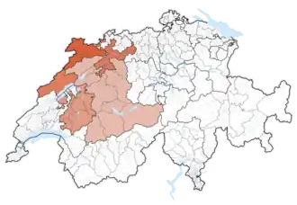 Karte Espace Mittelland