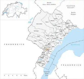 Karte von Arnex-sur-Nyon