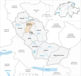 Karte von Bütschwil-Ganterschwil