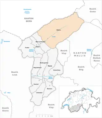 Karte von Blatten (Lötschen)