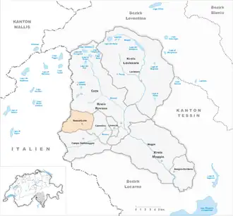 Karte von Bosco/Gurin