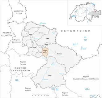 Karte von Conters im Prättigau