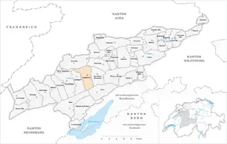 Karte von Corgémont