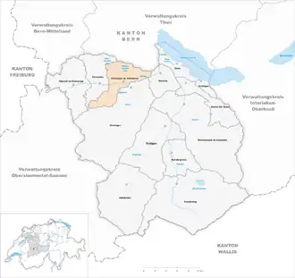 Karte von Erlenbach im Simmental