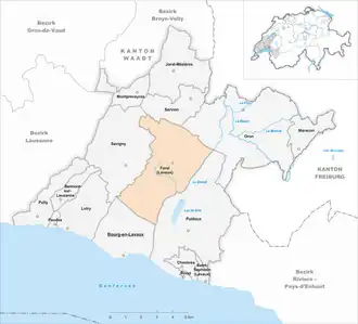 Karte von Forel (Lavaux)