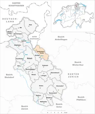 Karte von Freienstein-Teufen