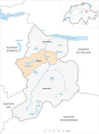 Karte von Glarus